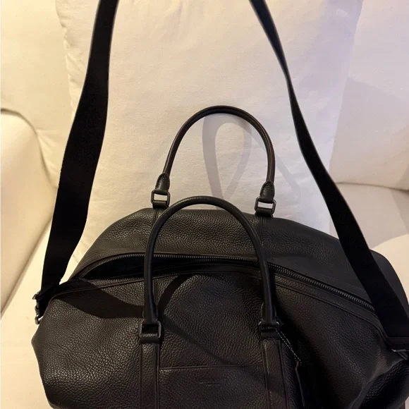 Coach Black Leather Trekker Bag 52 With Red Trim - Picture 5 of 11